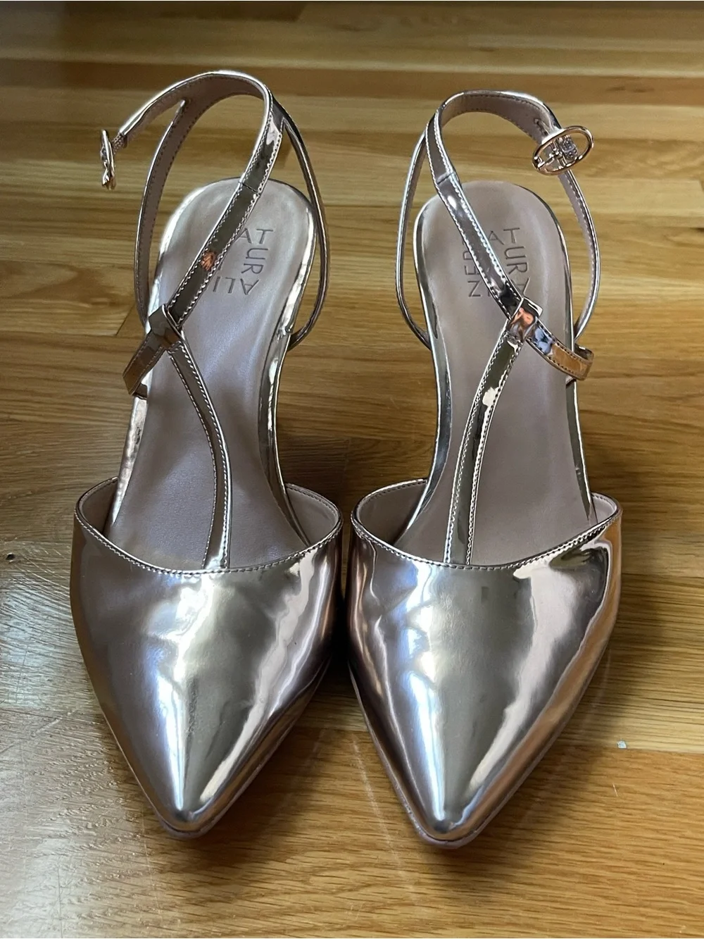 Naturalizer Astrid T-Strap Pointed Toe Dress Pumps – Rose Gold – Size 8.5 – NWT